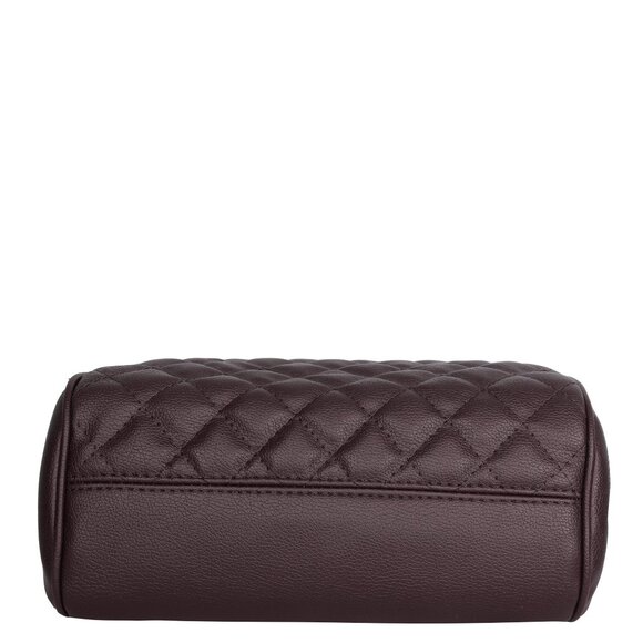 Vegan Leather Women’s Brown Handbag – Top Handle Satchel with Crossbody Strap - Picture 6 of 11